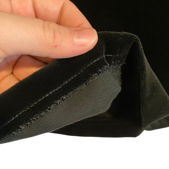 Vintage 80s Russ Black Knee Length Velvet Straight High Rise Skirt Size Small - Picture 11 of 14